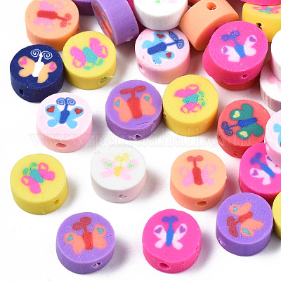 Wholesale Handmade Polymer Clay Butterfly Beads 