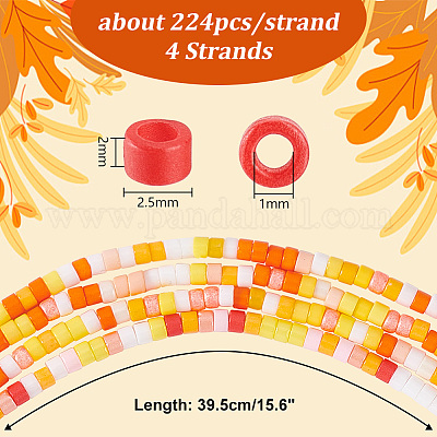 4 нитка бусин лэмпворк ручной работы LAMP-PH0001-35C-1