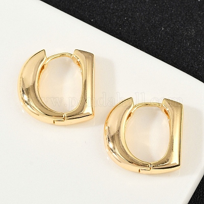 D-образные серьги-кольца из латуни EJEW-Q016-17G-1