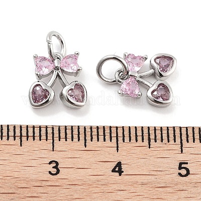 Латунные микро проложить кубического циркония подвески KK-P271-04P-A-1