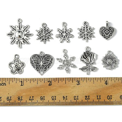 60шт 10 стиля подвески из сплава в тибетском стиле FIND-FS0002-30-1