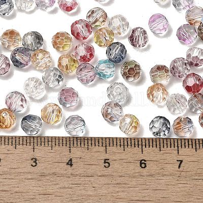 Прозрачные цвета стеклянные круглые бусины SEED-F006-04A-01-1