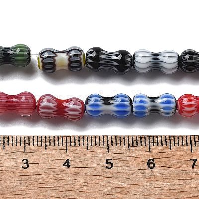 Ручной работы millefiori стеклянные бусины нитки LAMP-F035-04-1