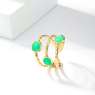 Стильное овальное кольцо-манжета из нержавеющей стали 201 в стиле ретро AH4457-1