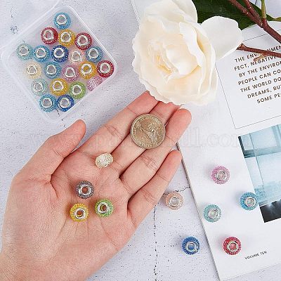 Cmолы Rhinestone Европейский бисером RPDL-NB0001-11-1