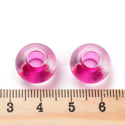 Прозрачного акрилового Европейский бисером TACR-P009-C01-06-1