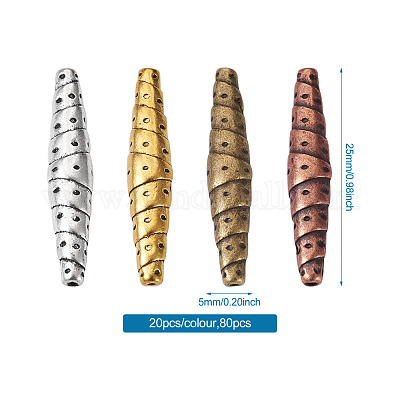 Сплавочные овальные бусины тибетского стиля  TIBEB-TA0001-23-RS-1