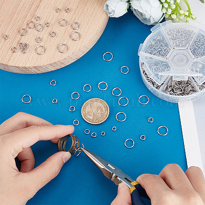 Открытые маленькие прыгающие кольца из нержавеющей стали для изготовления ювелирных изделий диаметром 4/5/6/8/9/10 мм STAS-PH0004-01-M-1