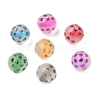 Прозрачные акриловые бусины OACR-H054-01-1