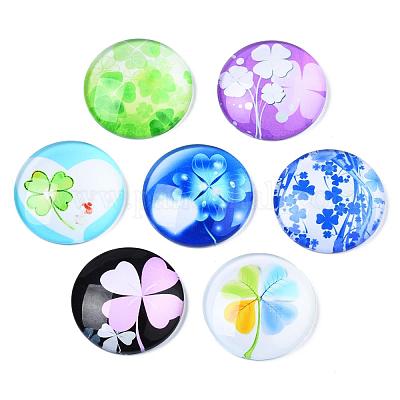 Cabochons di vetro&nbsp;GGLA-WHC0001-05-1
