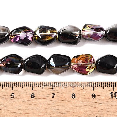 Стеклянные бусины с гальваническим покрытием &nbsp;EGLA-T021-08A-1