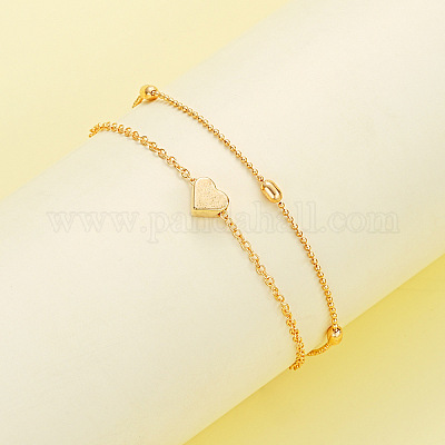 Ожерелья и двухслойные браслеты из искусственного жемчуга в форме сердца и пластика FS-WGC2DB5-01-1