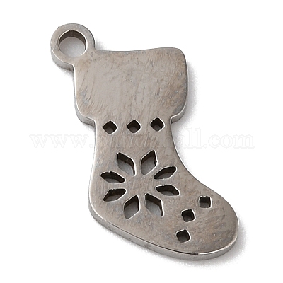 Не тускнеющие рождественские подвески из нержавеющей стали 201 STAS-D053-02P-1