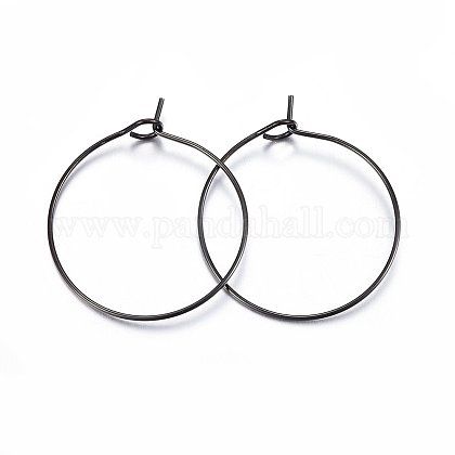 304 Stainless Steel Hoop Earring Settings X-STAS-H467-01B-25MM-1