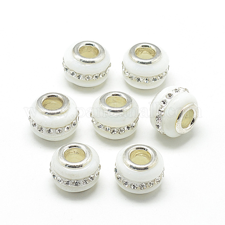 Perles européennes vernissées avec strass manuelles LAMP-T004-05A-1