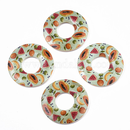 Ciondoli in legno stampato seris di frutta X-WOOD-S045-105E-1