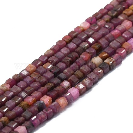 Perles de rubis / corindon rouge naturelles G-P457-B01-36-1