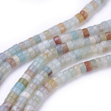 Natural Flower Amazonite Beads Strands G-G783-08A-1