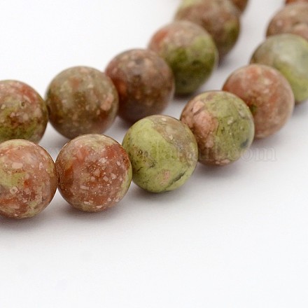 Chapelets de perle ronde en pierre précieuse naturelle G-J302-07-4mm-1