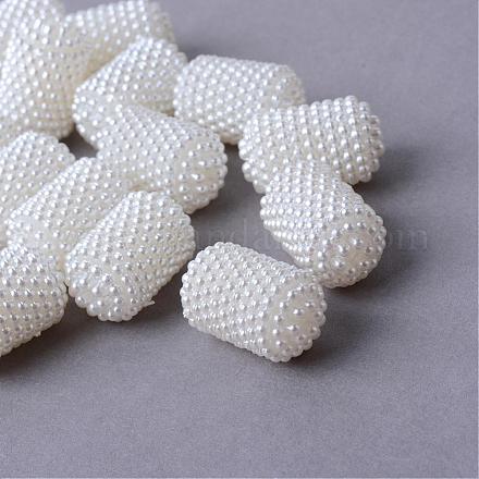 Perles en acrylique de perle d'imitation MACR-S810-01-1
