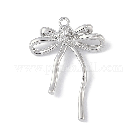 Латунные микропаве прозрачные подвески с фианитом KK-U008-03A-P-1