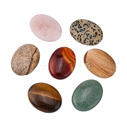 Natural & Synthetic Mixed Stone Cabochons G-H1596-40x30x8mm-M-1