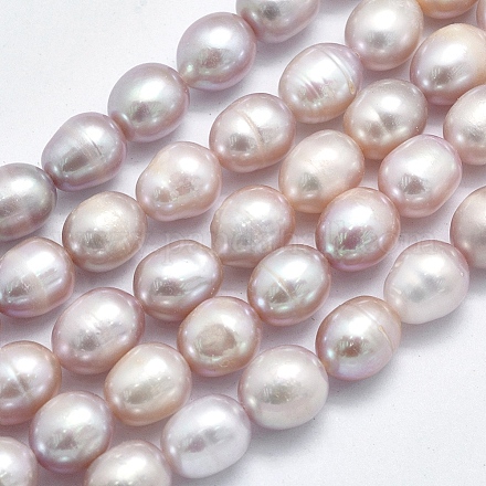 Fili di perle di perle d'acqua dolce coltivate naturali PEAR-K003-26A-01-1