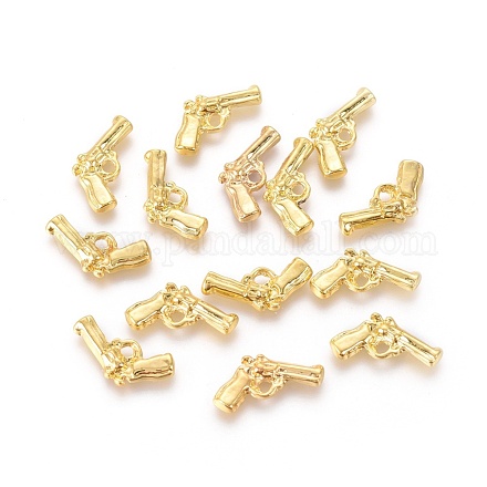 合金カボション  ネイルアートの装飾の付属品  銃  ゴールドカラー  10x8mm MRMJ-T006-008-05-1
