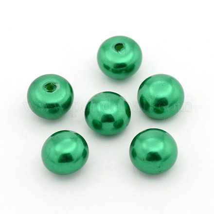 Half Drilled ABS Plastic Imitation Pearl Rondelle Beads OACR-F001A-07-1