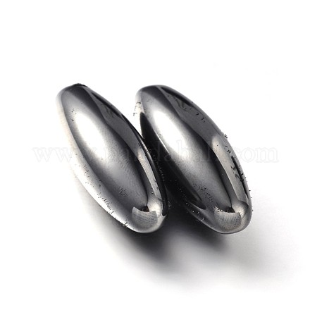 Magnetic Synthetic Hematite Oval Beads G-P079-07B-1