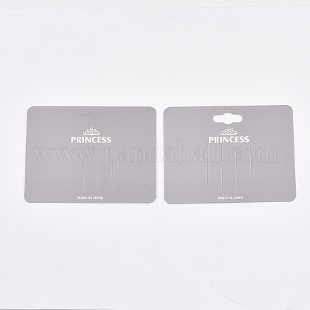 厚紙ヘアクリップ表示カード  長方形  ライトグレー  7x9cm CDIS-T003-02-1