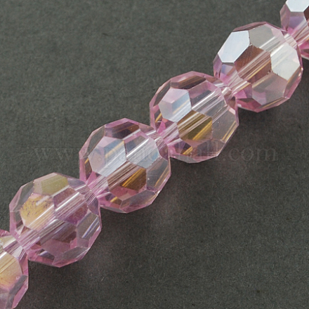 Electroplate Glass Beads Strands EGLA-R016-12mm-2-1