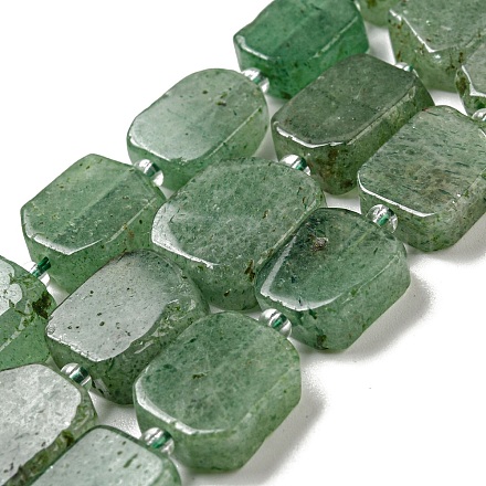 Perles vertes naturelles quartz fraise brins G-Z043-A05-01-1