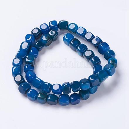 Chapelets de perles d'agate naturelle G-E392-01A-1