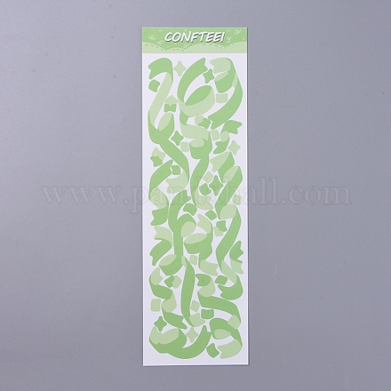 Fogli di adesivi decorativi con motivo a nastro DIY-L037-F07-1