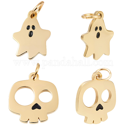 10 шт. 2 стиля эмалевых подвесок из хирургической нержавеющей стали 316 STAS-BBC0007-96-1