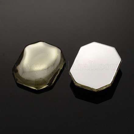 Faceted Rectangle Taiwan Acrylic Cabochons K62-10x14-19-1