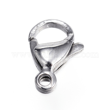 304 Stainless Steel Lobster Claw Clasps STAS-P098-A13-P-1