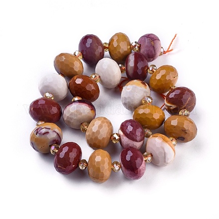 Natural Mookaite Beads Strands G-K294-B03-1