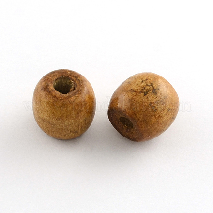 Barrel Printed Wood Large Hole Beads WOOD-R243-16mm-A21-1