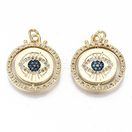 Латунные подвески из микро-паве ZIRC-S067-184-NF-1