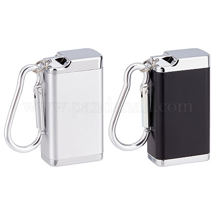 Unicraftale posacenere portatile in lega di alluminio 2 pz 2 colori con coperchio AJEW-UN0001-29-1