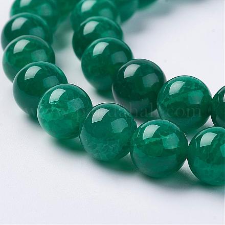 Chapelets de perles en agate naturelle craquelée G-D868-8mm-02-1