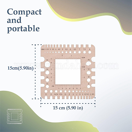 Квадратные деревянные вязальные спицы PW-WG46382-03-1