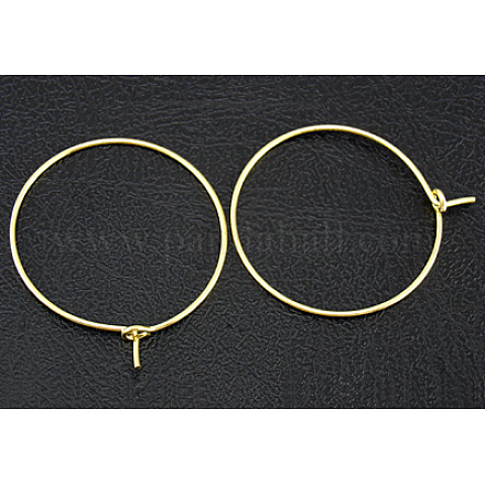 Brass Wine Glass Charm Rings Hoop Earrings X-EC067-3NFG-1
