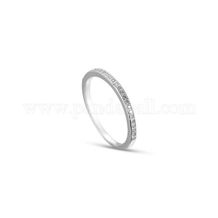 Tinysand anillo de bodas banda de la eternidad circonio cúbico de plata de ley TS-R151-S-8-1