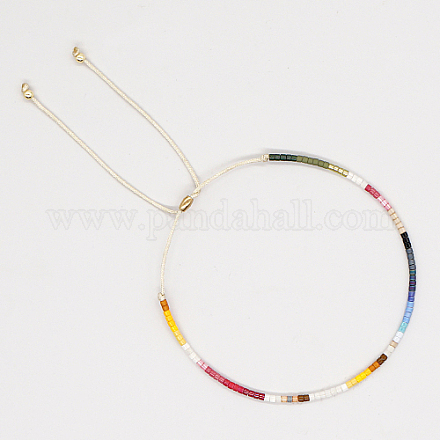 Braccialetto di perline intrecciate con semi di vetro CG0646-2-1