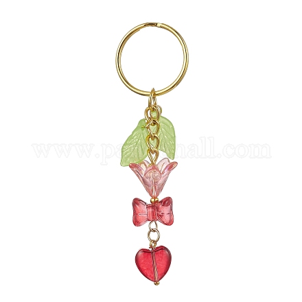 Décorations pendantes en verre avec nœud papillon et cœur KEYC-JKC00691-01-1