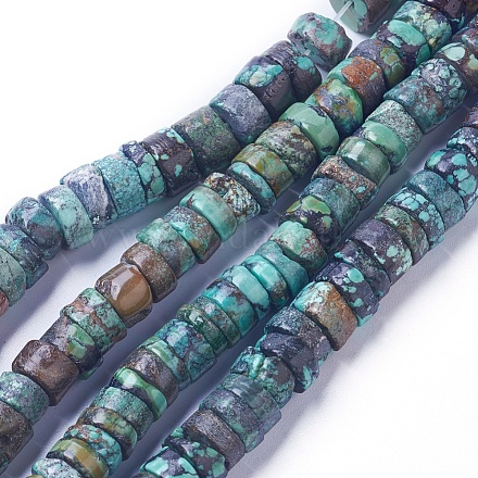 Chapelets de perles en turquoise de HuBei naturelle G-F592-05-1