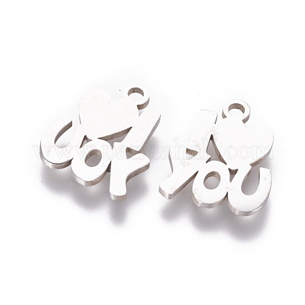201 Stainless Steel Charms STAS-Q201-T080-1